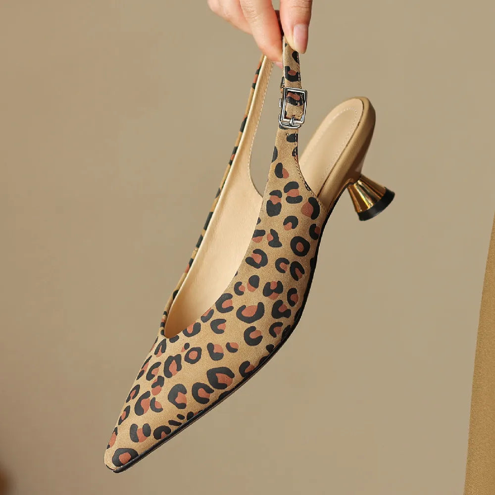 Sapato Slingback Animal Print Mavie