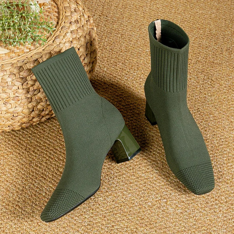 Bota London Malha Confortável Verde