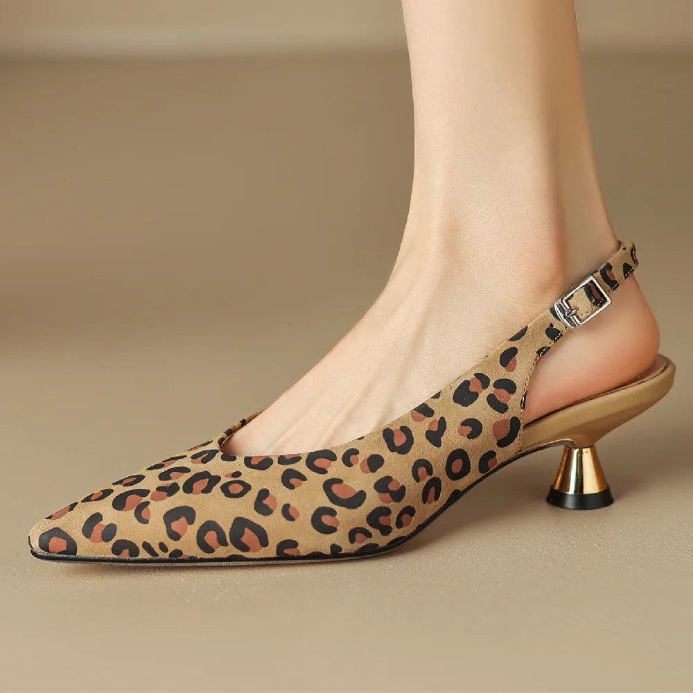 Sapato Slingback Animal Print Mavie