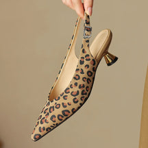 Sapato Slingback Animal Print Mavie