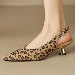 Sapato Slingback Animal Print Mavie